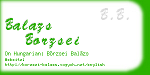 balazs borzsei business card